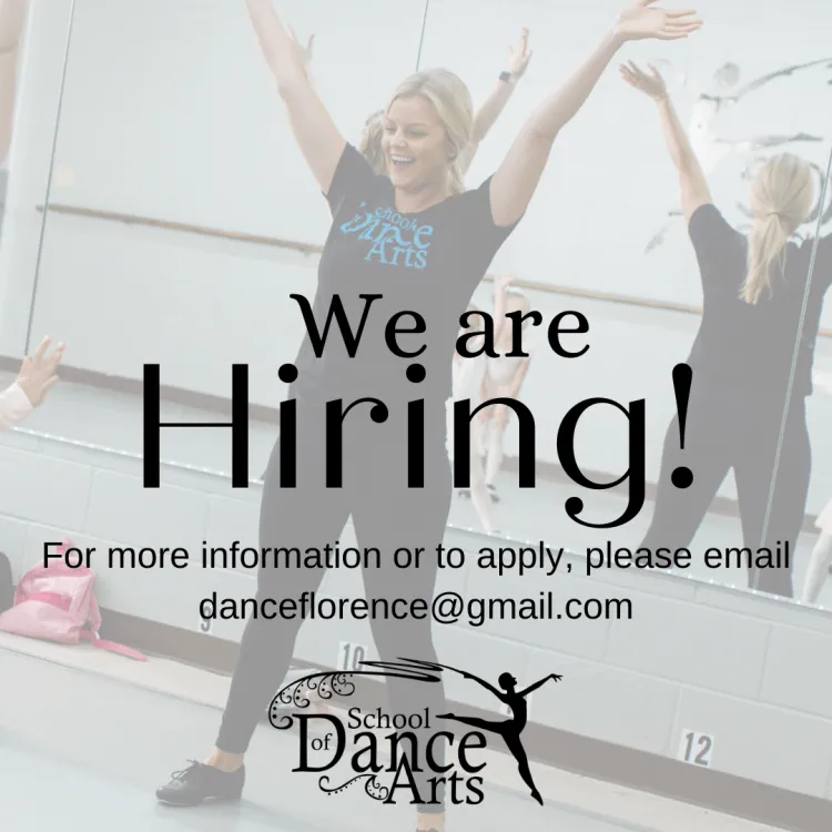 SODA is hiring dance instructors in Florence SC